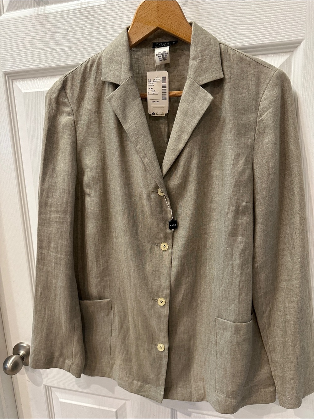 Michael Kors Light Taupe Linen Button Jacket NWT size 10